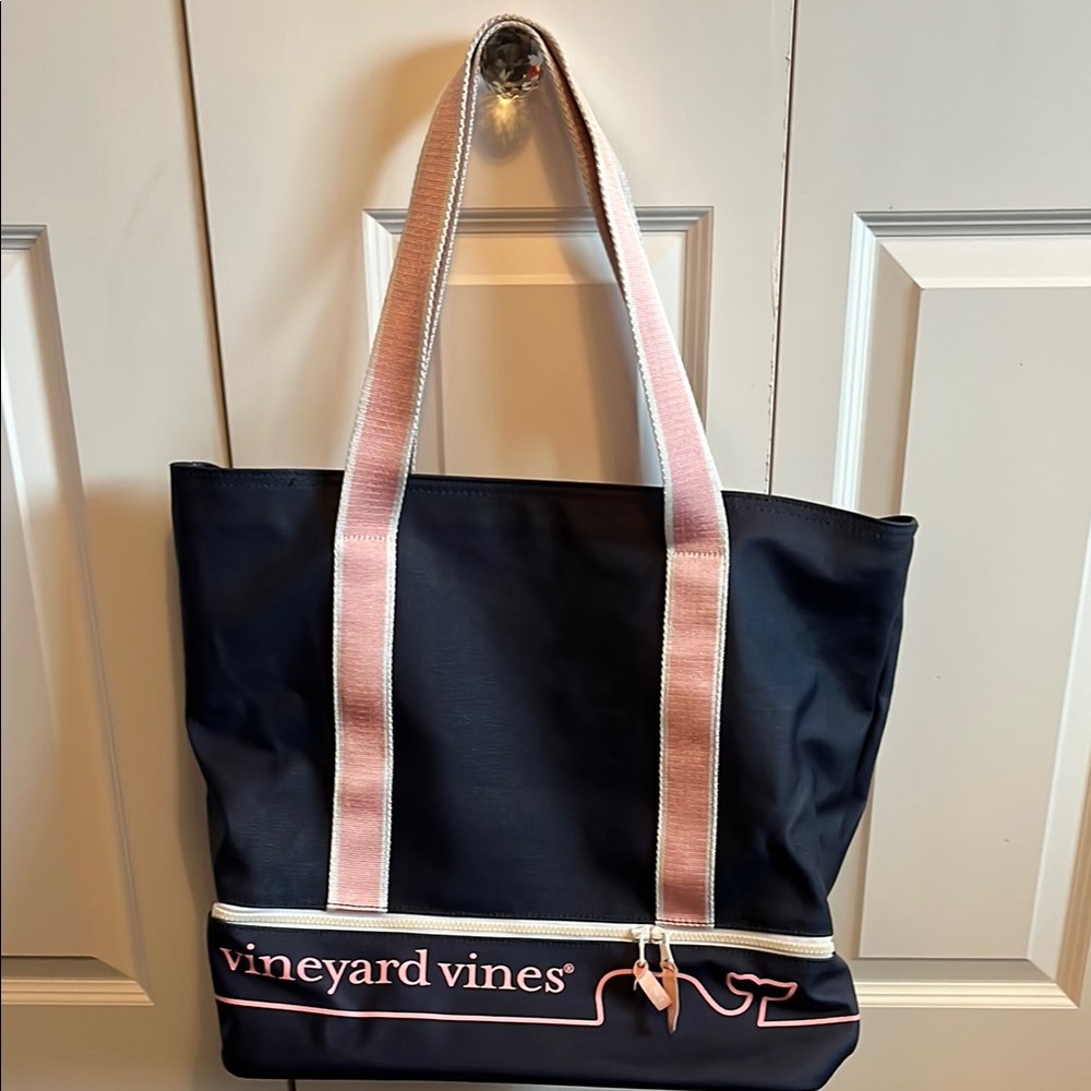 Vineyard Vines for Target Navy and Pink Tote Bag